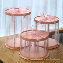 Boîtes à gâteaux hautes Packaging de mariage favorite le dessert transparent